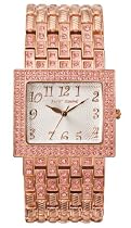 Betsey Johnson Women's Rose Gold Stone Watch #BJ4126