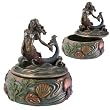 Mermaid Box - Cold Cast Resin (H: 3.25" x L: 2.75" x W: 2.75" & 0.31 lbs)
