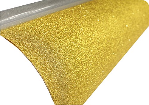 T-shirt Glitter Heat Transfer Vinyl,iron on Heat Transfer, 20"x12" (1 FOOT) (GOLD CDG-02)