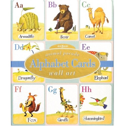 Alphabet Card Animal Parade Kids Wall Art