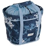  Avenir SoftSide Quick Release Handlebar Basket (Blue Flower, 11.5 x 9 x 10-Inch)