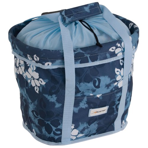 Avenir SoftSide Quick Release Handlebar Basket (Blue Flower, 11.5 x 9 x 10-Inch)