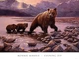 IMAGE OF Evening Dip FINEST BRAND CANVAS Print With Added Heavy BRUSHSTROKES Bonnie Marris 36x27