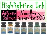 Noodlers Fountain Pen Highlighter Ink - Atlantic Salmon (Pink Magenta)
