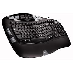 Logitech Wave USB Tastatur schnurgebunden schwarz