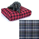 Snoozer Rectangular Pillow Bed (Azure Plaid, S, 19' x 24')