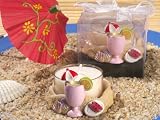 Stylish Tropical Drink Design Resin Candle Holder (Set of 18) - Baby Shower Gifts & Wedding Favors
