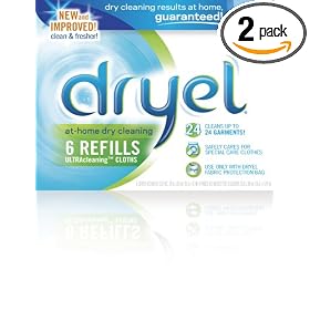 Dryel Clean Breeze Refills, 6 count boxes (Pack of 2)
