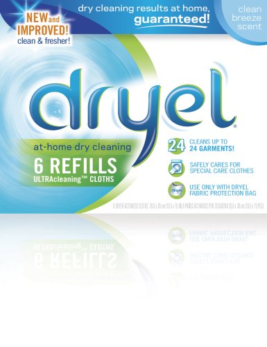 Dryel clean breeze refills, 6 count boxes (pack of 2)