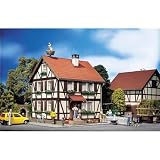 Pola 331712 Half Timber House with Storks Nest & Flower Boxes