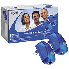 Devolo MicroLink dLAN Ethernet/Ethernet Starterkit - 2 Steckdosenadapter mit Ethernetanschluss Retail (im wei�en Karton)