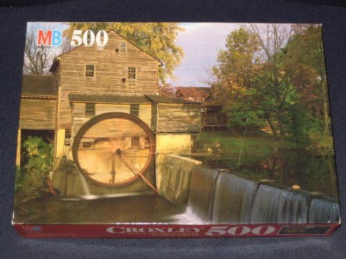 1992 MB Milton Bradley - Croxley Fully Interlocking 500 Piece Jigsaw Puzzle - The Old Mill, Pigeon Forge, TN
