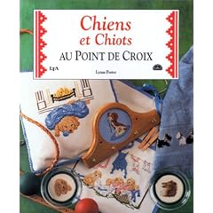 Chiens et chiots au point de croix