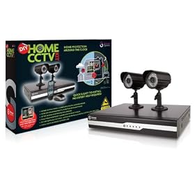 Storage Options 53317 Home Security & Surveillance System 500GB 4 Channel DVR & 2 Outdoor IR Night Vision CCTV Camera DIY Kit
