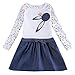 Novatx Princess Baby Long Sleeves Wave Point Winter Girls Dress H5922 White