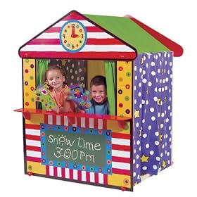 Alex My Playhouse Theater - 57.5 tall X 46" x 46" Woodframe and Fabric Playhouse