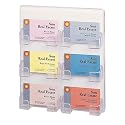 deflect-o 70601 6-Pocket clear plastic wall mount business card holder, 8-3/8w x 1-1/2d x 9-3/4h