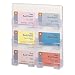 deflect-o 70601 6-Pocket clear plastic wall mount business card holder, 8-3/8w x 1-1/2d x 9-3/4h