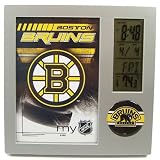 BOSTON BRUINS LCD DESK CLOCK ALARM PHOTO FRAME