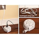 Retractable Extension Cord With Two Sockets