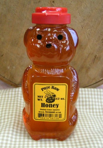 Vermont Pure Raw Honey Bear 12 Oz. by Honey