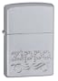 Zippo Scroll Satin Chrome Lighter