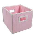 Fabric Folding Bin - Pink by Badger Basket