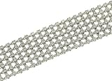 Ladies 6 Row Lace Design Diamond Bracelet 10.00cttw