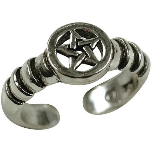 Small Pentacle - Toe Sterling Silver Ring