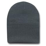 New Solid Winter Beanie (Comes In Many Different Colors), Charcoal