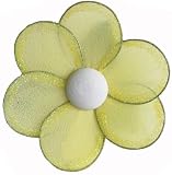 8 Yellow Single Layer Daisy Flower nylon hanging ceiling wall baby nursery room wedding decor