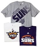NBA Men's Phoenix Suns Triple Threat Three Pack Tees (Purple, XX-Large)