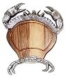 Wood Crab Cutting Board 22"L
