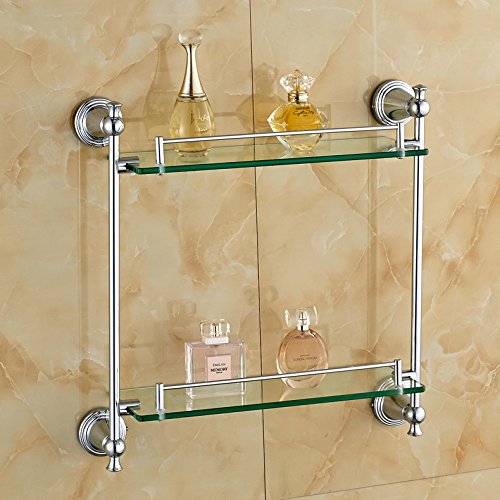 Wall Mount Bathroom Glass Shelf