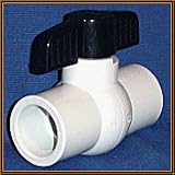 Valves - PVC Ball Valves Solvent Weld (Glue Weld) / Size: 1-1/4