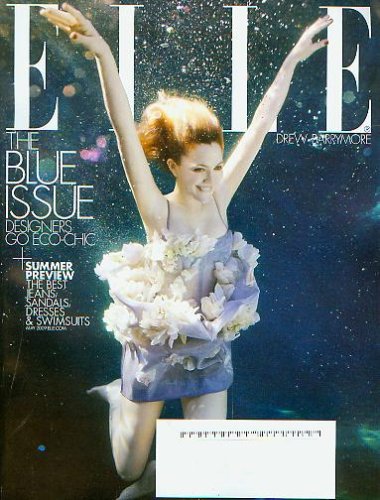 Elle Magazine May 2009 Drew Barrymore (The Blue Issue, No. 285)
