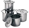 4 piece stainless steel stock pot set