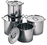 4 piece stainless steel stock pot set  from Premier