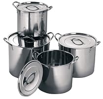 4 piece stainless steel stock pot set