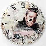 Large 15" Glass Wall Clock - Elvis Presley Design
