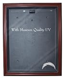 NFL San Diego Chargers Cabinet Style Jersey Display - Mahogany with Museum Quality UV Upgrade