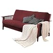 Brushed Cotton Twill Futon Cover in Ming Red