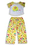 Dream Apparel - Girls Short Sleeved Pajamas, White, Multi