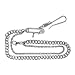 Double Jeans Pants Chain Wallet Safety Pin Black CZ Stainless Steel 26"