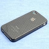 TPUケース for iPhone 4(ダイヤパターン)ブラック