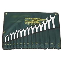 Fuller Tool 421-1314 Pro 14 Piece 3/8-Inch to 1-1/4-Inch Standard Combination Wrench Set