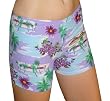 Tuga Juniors/Womens Spandex Shorts, 2.5 Inch Inseam, Tropical Print
