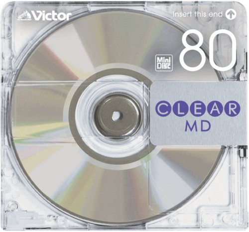 Victor ミニディスク 80分 CLEARシリーズ シルバー 10枚 MD-80QX10
