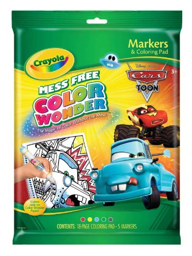 Crayola Color Wonder Disney Cars Coloring Book and Markers (3-Pack)