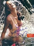 Angie Everhart autographed Sports Illustrated swimsuit issue full page photo